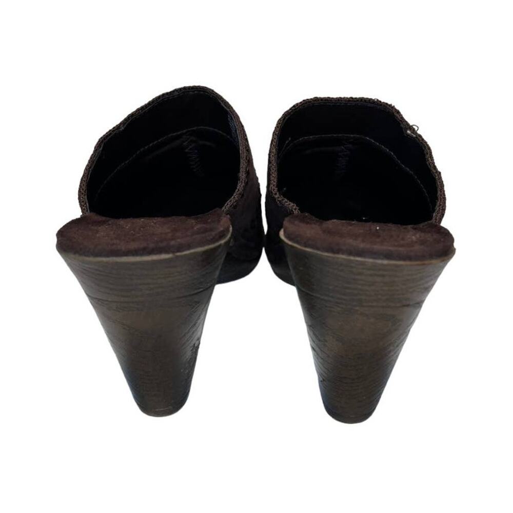 Sonoma Juliette Brown Suede Leather Slip On Mules Clogs Shoes Sz 9.5M - Picture 8 of 13